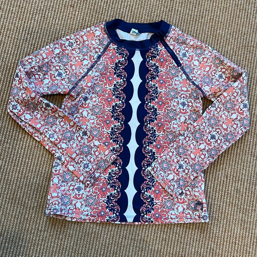 Girls Cabana Life Long Sleeve Rash Guard